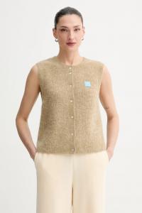 Жилет из шерстяной смеси American Vintage, бежевый