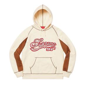 Толстовка Supreme Paneled Script Hooded Sweatshirt, Natural