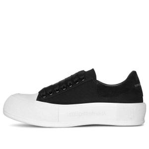 Кроссовки deck lace up plimsoll 'black white sole' Alexander Mcqueen, черный