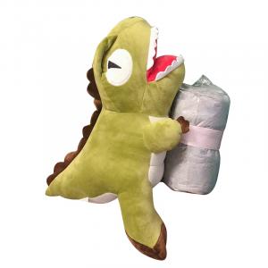 Мягкая игрушка милый мультяшный динозаврик теплые ручки плюшевая кукла высота 48см MENGMENGBUNNY, зеленый