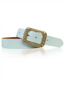 Ремень FRONHOFER Damengürtel goldene Strassschnalle, цвет Aqua