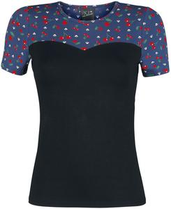 Футболка Pussy Deluxe Cat Paws & Cherries Girl Basic Shirt, синий/черный