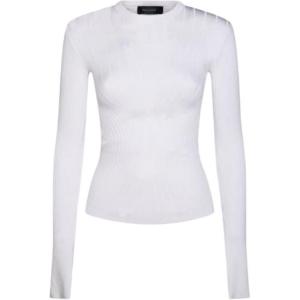 Фасонный трикотажный топ Mugler, белый