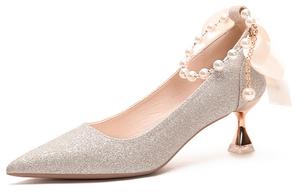 Туфли на тонком каблуке высотой 5,5 см, женские, шампанского цвета TADSW, Champagne