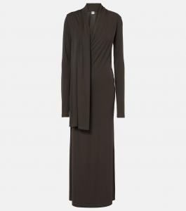 Платье макси из джерси с шарфом Toteme, Pepper