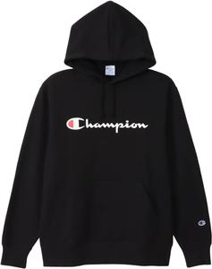 Мужская толстовка Champion C8-W130Z с длинным рукавом, на флисовой подкладке, с логотипом, черный