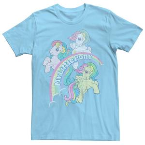 Мужская винтажная радужная футболка My Little Pony Licensed Character, цвет Light Blue