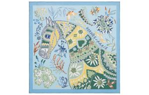 HERMES Шелковый шарф Unisex Blue