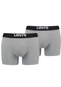 Боксеры Levi's (2 шт. в упаковке), с широким поясом с логотипом, серый