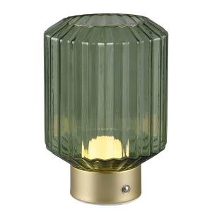 Светодиодная настольная лампа Reality Leuchten Lord, железо / прозрачное стекло - 1 свет - зеленый