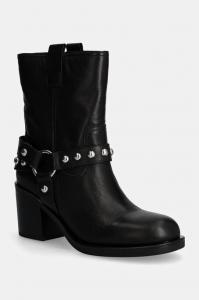 Кожаные ботильоны ALBAI Aldo, черный