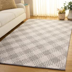 Ковер SAFAVIEH, 183 x 275 см, - коллекция Natural Fiber Couture - Silver & Ivory, ручной работы из шерсти, идеально для гостиной, спальни, столовой (NFC105G)