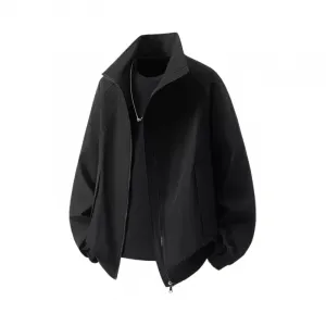 X1617 Куртка Unisex Black Stand Collar Moderate