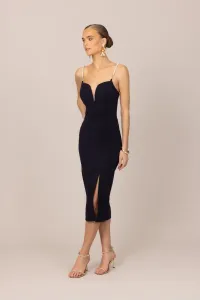 Вечернее платье миди/коктейльное платье valentines valentina с жемчугом Wal G., Navy Blue