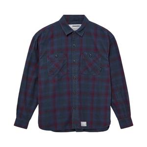 Рубашка Neighborhood Savage Tartan Check Long-Sleeve Shirt, Navy/Purple