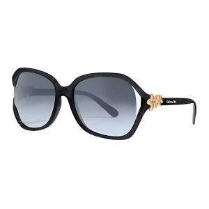COACH Солнцезащитные очки асимметричной формы женские черные, Black