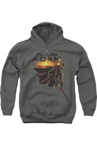 Черный Адам худи с логотипом и персонажем Gildan