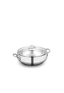 Круглая кастрюля Tombik 24 см | 3,6 л – надёжная, эффективная, стильная Korkmaz, серебристая 24 x 8 см