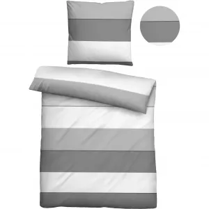 Постельное белье Biberna «Антония», тонкий блеск + мягкость на ощупь, простое в уходе, можно использовать круглый год, молния, цвет sturmgrau