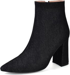 Женские белые ботильоны Elbslutt с заостренным носком, массивным каблуком, укороченные с боковой молнией