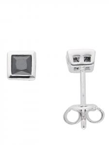 Adeliás Серьги-гвоздики из серебра 925 пробы с кубическим цирконием различных цветов