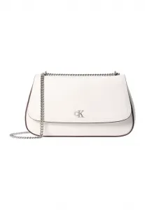 Сумка-Мессенджер среднего размера с цепочкой, трансформируемая в сумку через плечо. Calvin Klein, White Alyssum