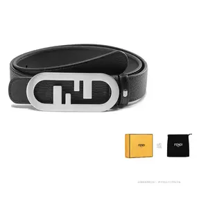 FENDI Кожаный ремень мужской шириной 3 см, Black