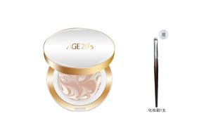 AEKYUNG KERASYS тональная основа с воздушной подушкой и трехцветным рельефным рисунком, стойкая, контролирует жирный блеск, с защитой от солнца, натуральный оттенок, 28 г + кисть Aekyung 20's Age