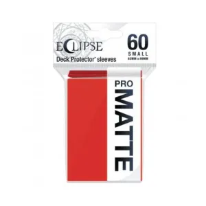 Eclipse Matte Small Sleeves — Apple Red (60), Card Sleeves - Undersized (Ultra Pro)