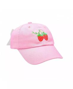 Бейсболка с клубничным бантом для девочек Bits & Bows, розовый