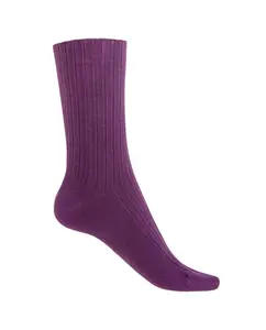 Женские короткие носки из бамбука с рубчиком - манжета не давит. Производство Испания Punto Blanco, фиолетовый