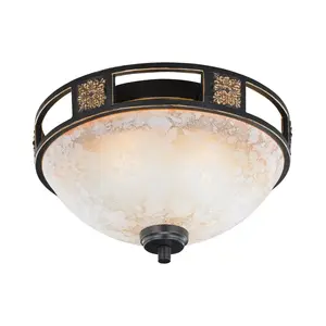 Потолочный светильник TRIO Quinta E27, лампа с возможностью замены источника света Trio Leuchten, коричневый