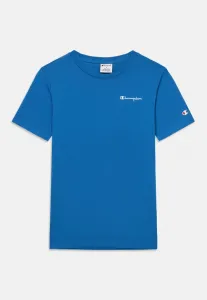 Футболка с контрастным круглым вырезом и иконками. Champion, Blue