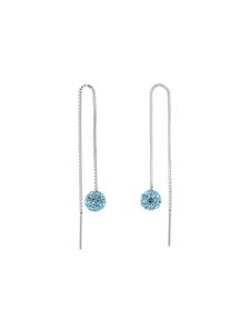 Amor Серьги из серебра 925 пробы, покрытые родием синего цвета