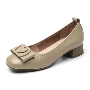 Cigna Женские туфли на платформе с массивным каблуком абрикосового цвета, цвет Apricot