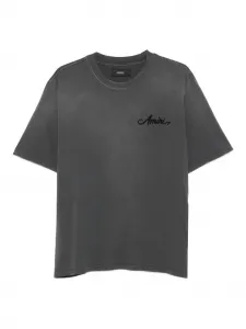 Футболка с вышивкой AMIRI, серый
