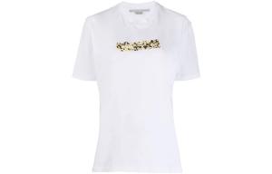 Футболка с принтом ромашек и логотипом Stella McCartney Белая