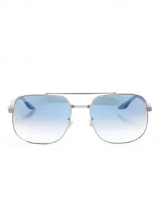 Солнцезащитные очки в массивной оправе Ray-Ban, серебяный