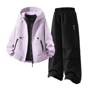 Детская повседневная спортивная одежда Disney, фиолетовый