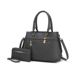 Женская сумка Gardenia Tote с кошельком из веганской кожи от Mia K MKF Collection By Mia K., цвет charcoal