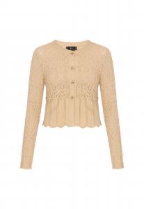 Faina Кардиган 'Festive' вязаный, бежевый