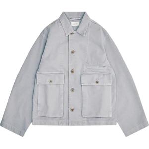 Lemaire Куртка-бокс в цвете «Снежный сине-серый», Blue Gray