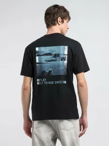 Футболка свободного кроя из базового трикотажа из хлопка с принтом.