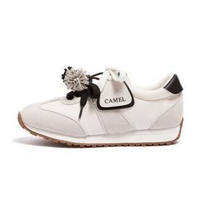 Износостойкие и легкие низкие повседневные туфли для женщин CAMEL, Beige/Black