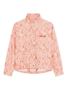 Куртка на молнии с узором "питон" Kenzo, оранжевый