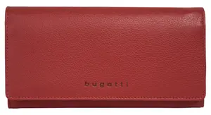 Кошелек bugatti "МИРА", натуральная кожа, красный
