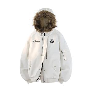 Пуховик Unisex с капюшоном утепленный HUANQIU, белый (padded jacket)