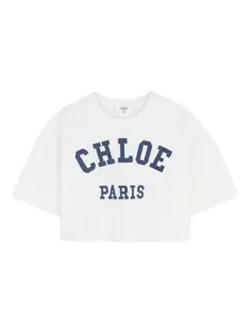 Футболка с аппликацией Chloé Kids, белый