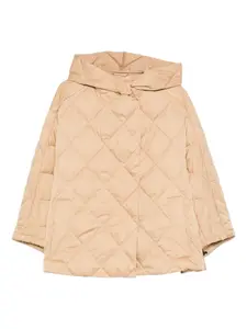 Стеганая куртка с капюшоном Liviana Conti, бежевый