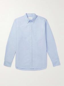 Хлопковая оксфордская рубашка с воротником на пуговицах Mr P., синий